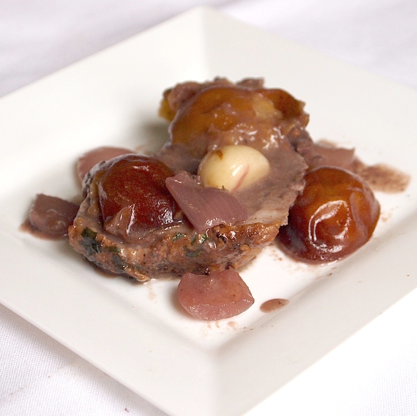 Act III Lamb Roast with Plums and Red Wine Sauce Cookbook Archaeology