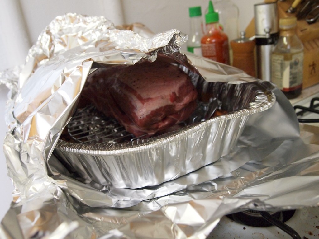 pork in smoker