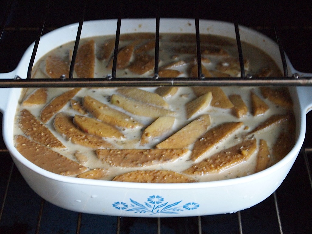 in oven